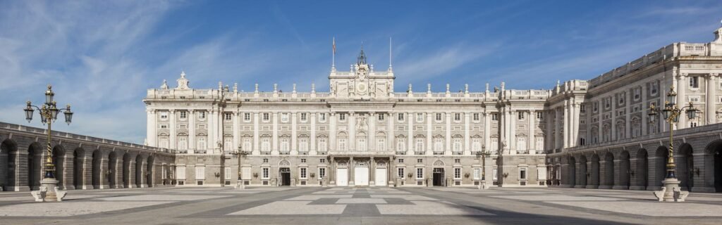 This is an image of the Palace of Madrid, a royal palace you can visit.